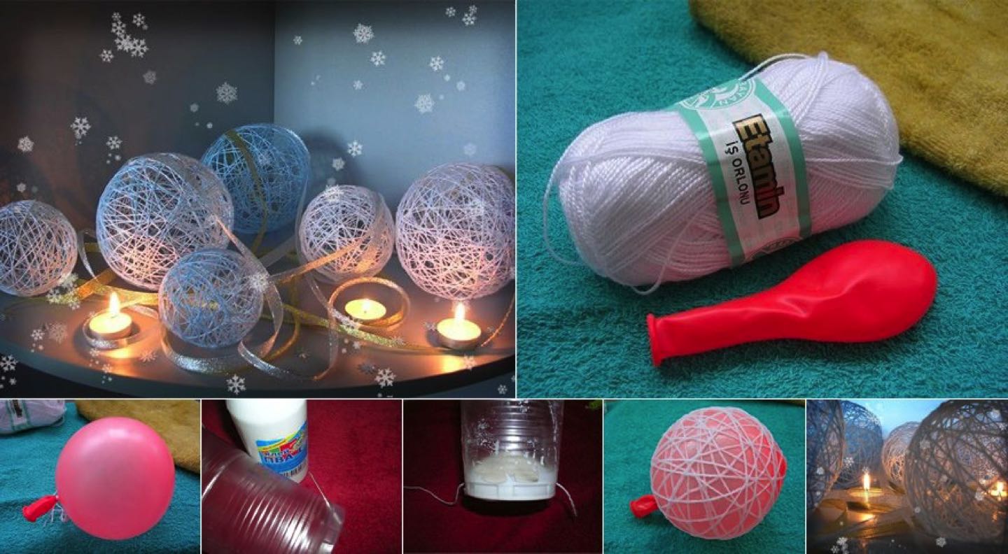decoración navideña: bolas con luz